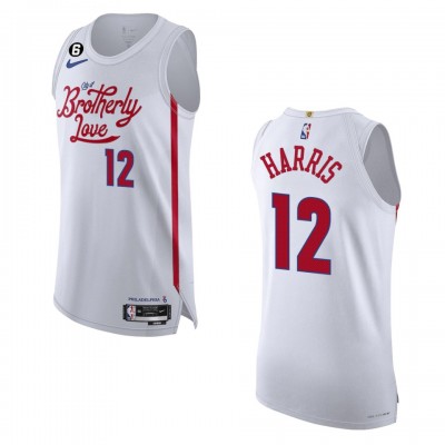 Philadelphia 76ers #12 Tobias Harris Nike White 2022-23 Authentic Jersey - City Edition Men's